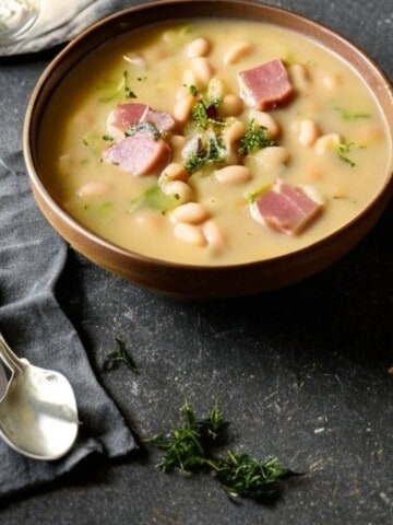a recipe for ham and white bean soup.