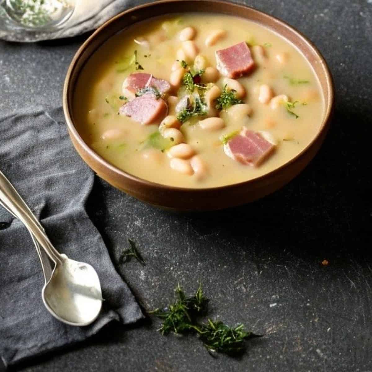 a recipe for ham and white bean soup.
