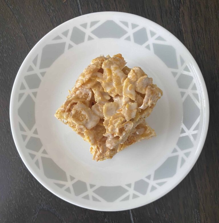 Frosted Flake Rice Krispie Treats Burnt Apple