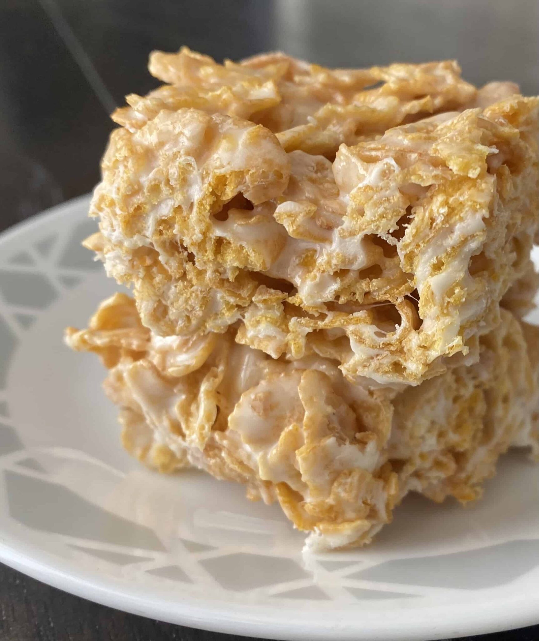 Frosted Flake Rice Krispie Treats Burnt Apple