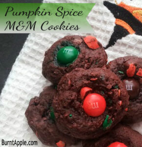 pumpkin spice M&M cookies