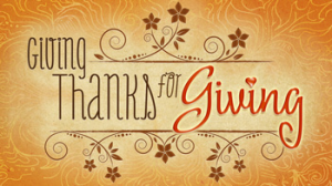 giving thanks for giving