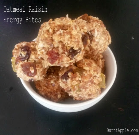 oatmeal raisin energy bites