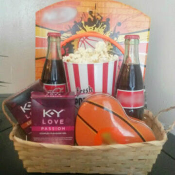 sports valentines day gift basket