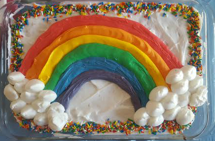 rainbow birthday cake