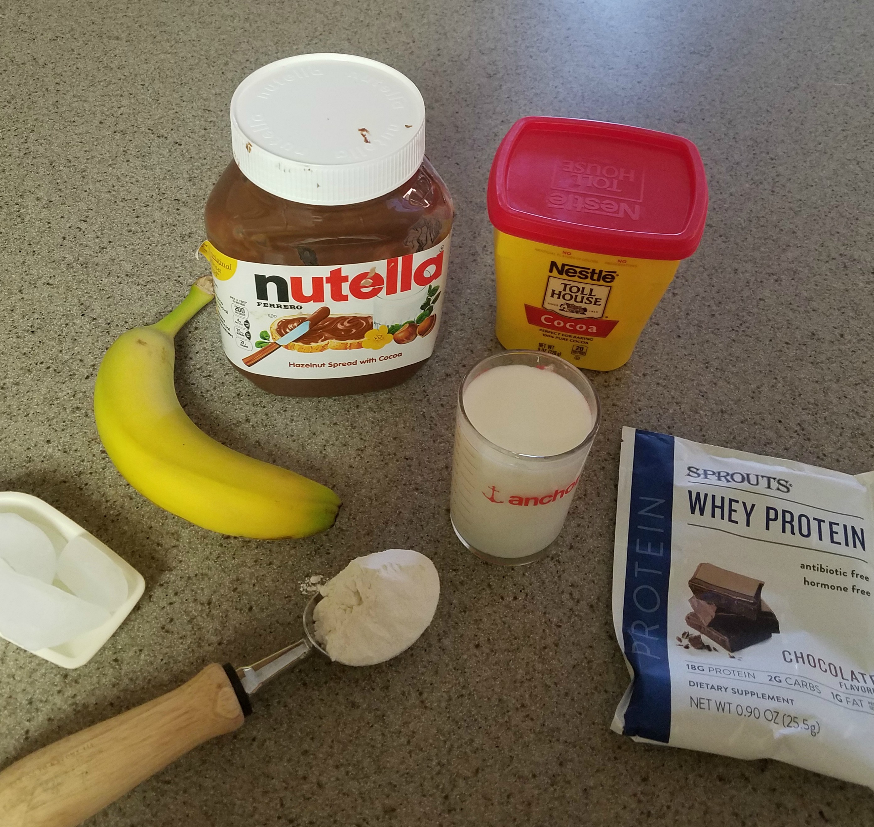 nutella protein milkshake