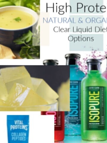 high protein natural and organic clear liquid diet options