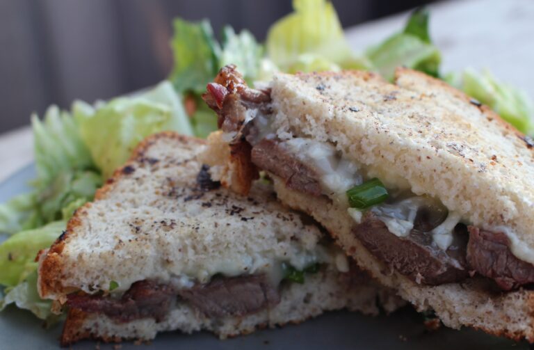 Grilled Pepperjack Steak Grilled Cheese Sandwich with Bonus! Quesadilla