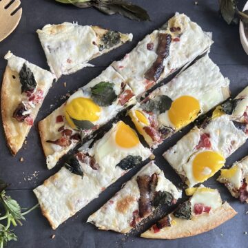 five ingredient or less breakfast pizza keto paleo gluten free vegan vegetarian