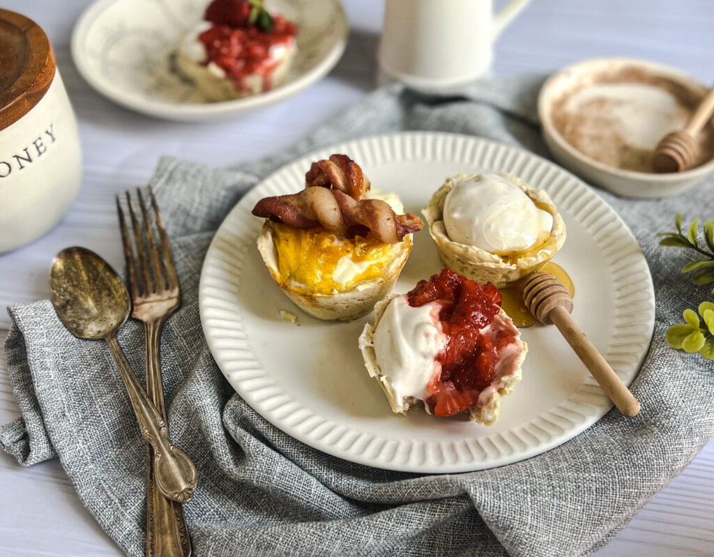 biscuit breakfast cups air fryer bacon twisted gluten free dairy free