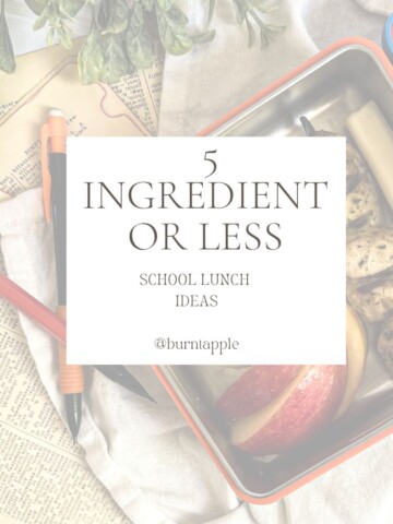 five ingredient or less school lunch ideas dairy free nut free soy free fodmap vegan vegetarian