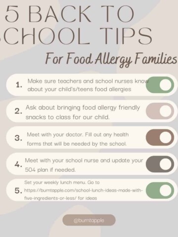 five tips for handling food allergies at school