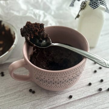 valentines gluten free chocolate mug cake