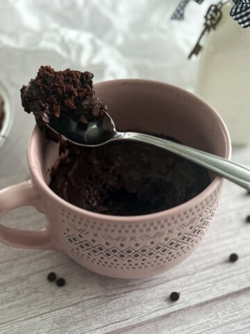valentines gluten free chocolate mug cake