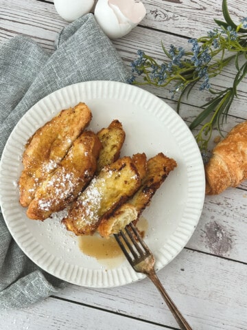 gluten free croissant french toast