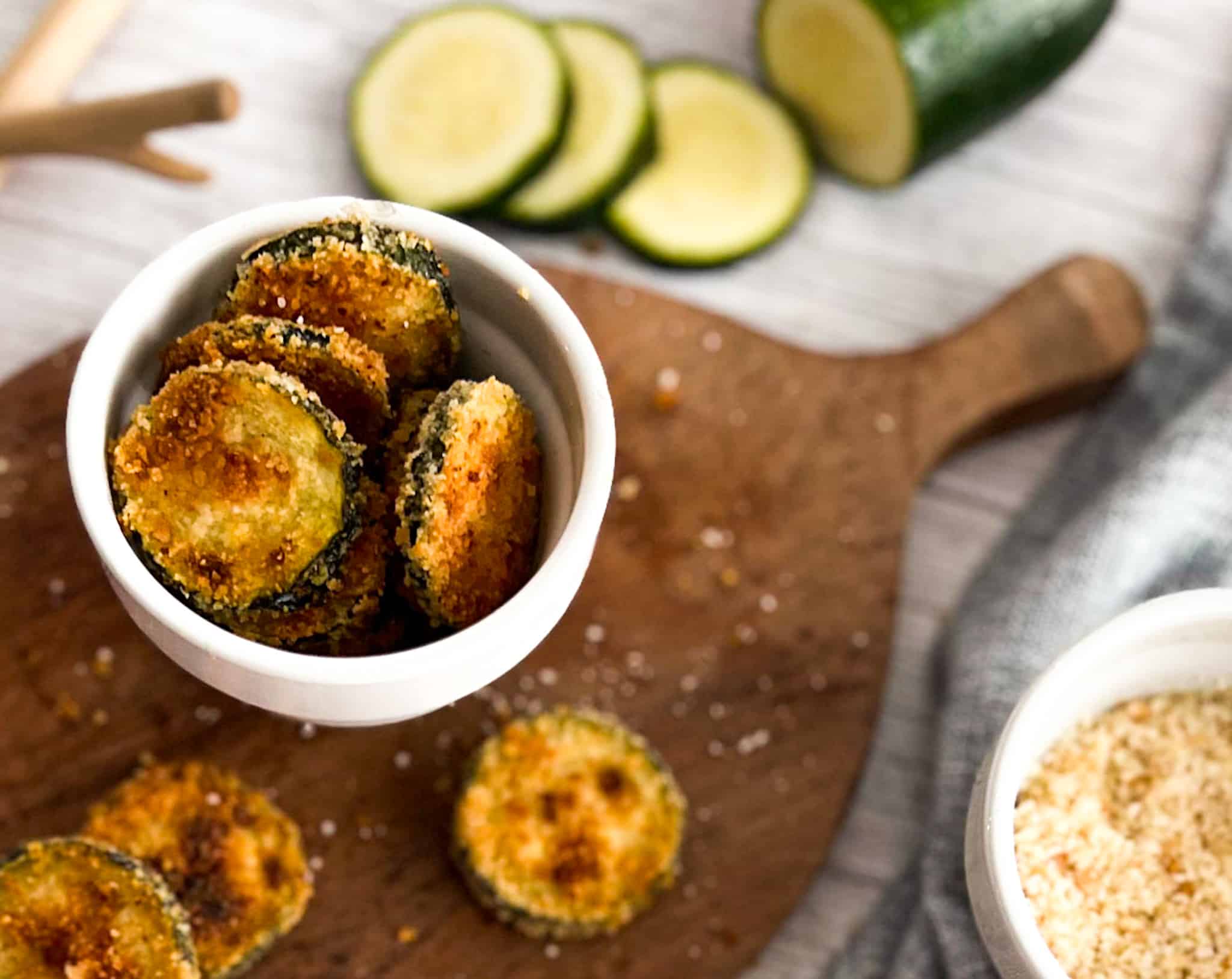 Five Ingredient Breaded Zucchini Chips Burnt Apple