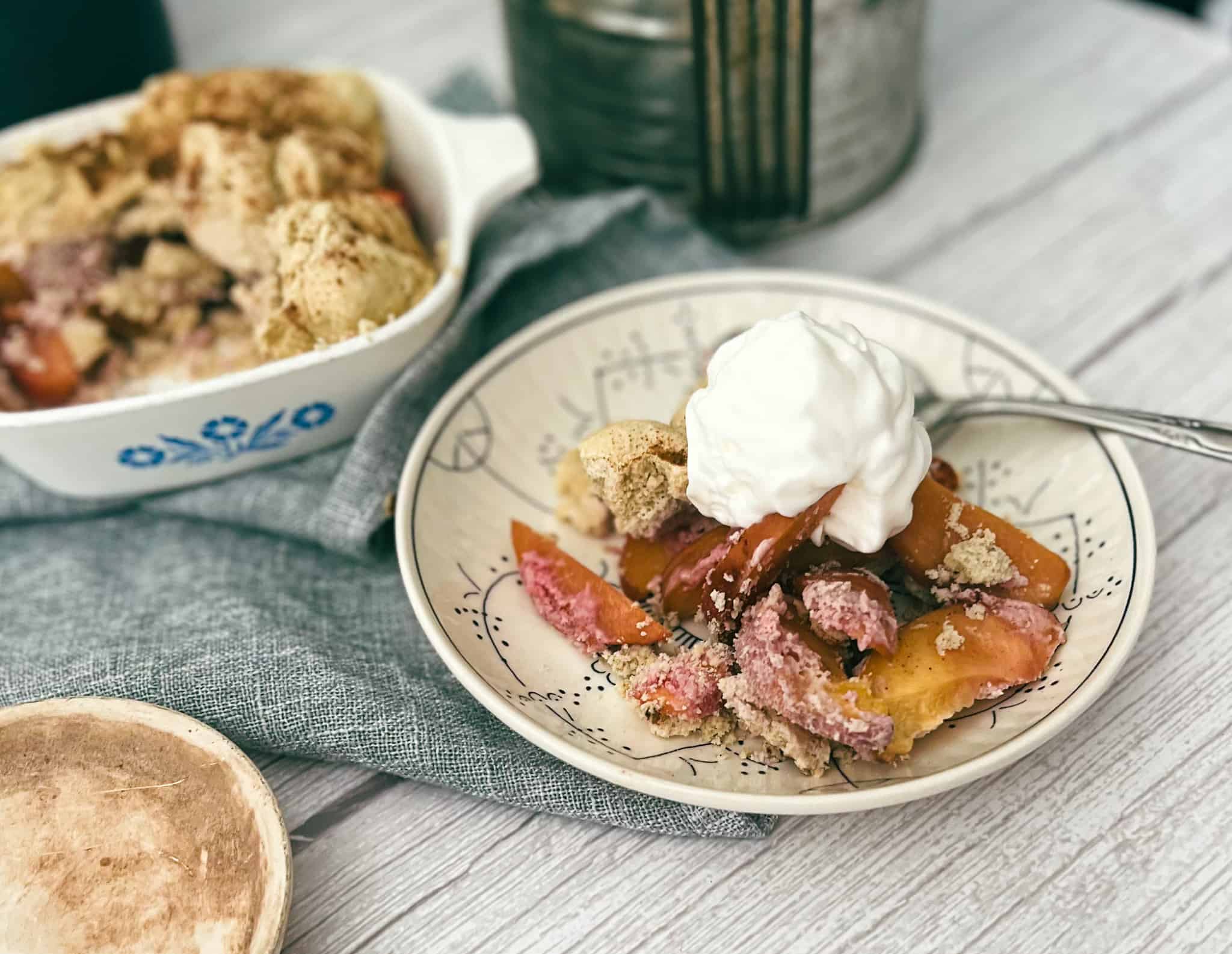 Gluten Free Bisquick Peach Cobbler - Burnt Apple