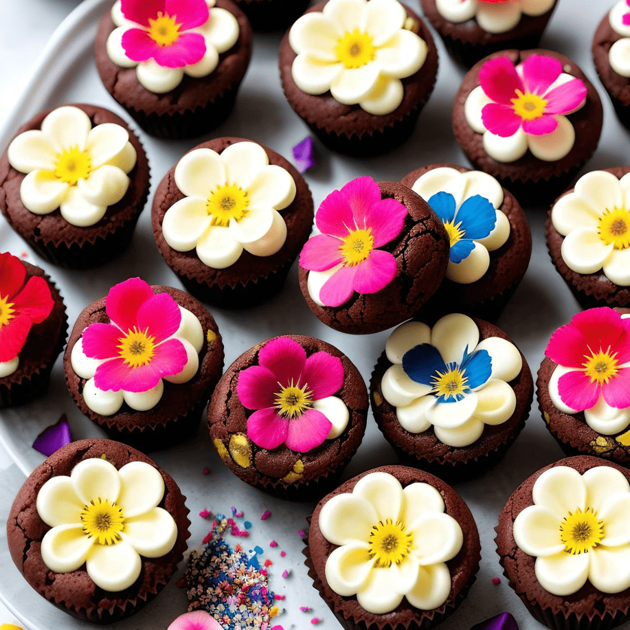 Bite into a delicious Barbie dreamhouse inspired brownie bites! Made with brownie mix, white chocolate chips, edible flowers and sprinkles!