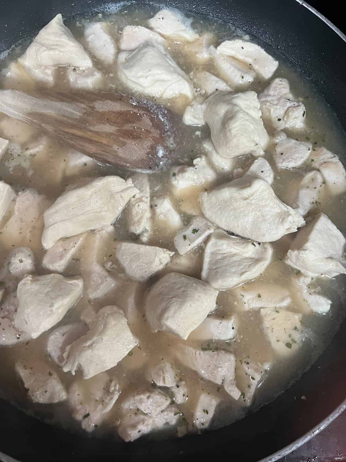 thicken the chicken and dumplings sauce