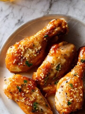 Sticky, sweet, and bursting with flavor, these honey parmesan garlic chicken drumsticks are the ultimate finger food.