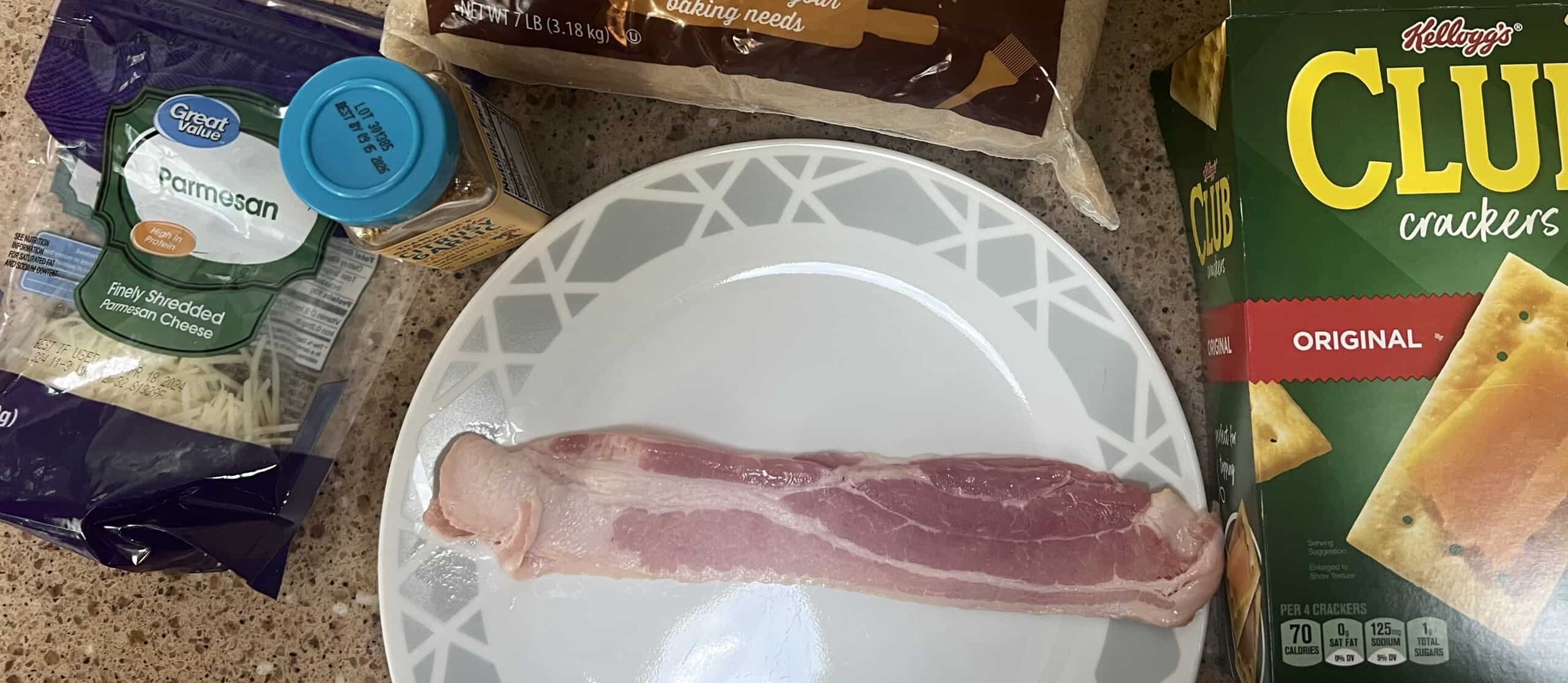 ingredients for bacon flavored crackers