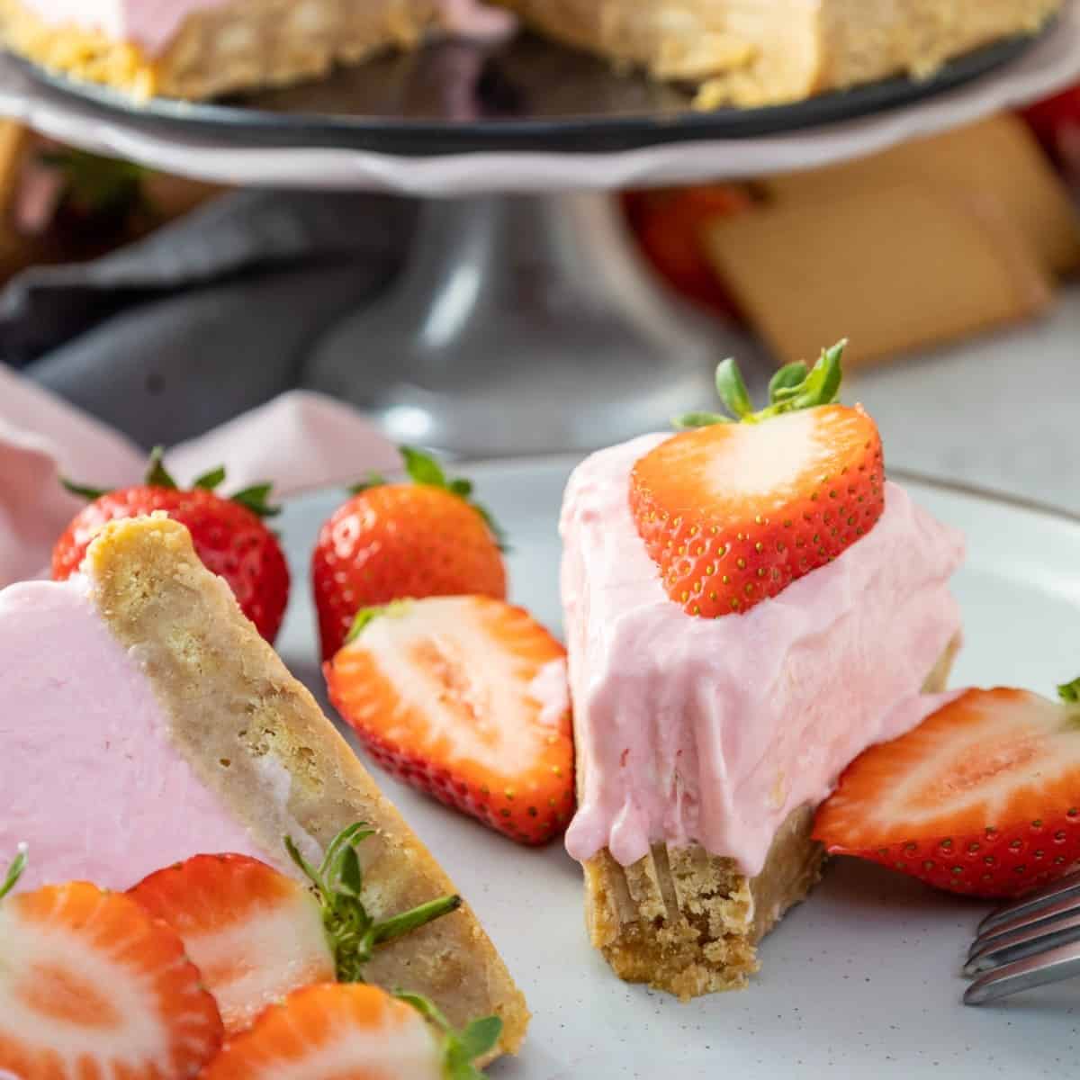 Sweet and tangy, this Philadelphia no-bake cheesecake is bursting with fresh strawberry flavor