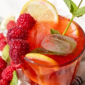 Sparkling and sweet, this raspberry mojito mocktail is bursting with berry flavor and fresh mint