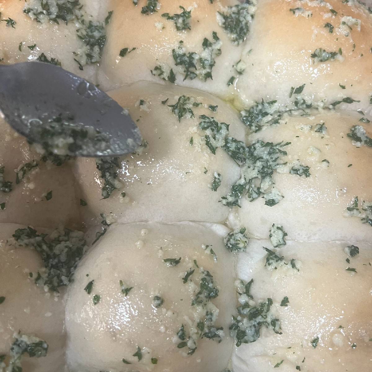 melt butter, garlic cheese and herb 