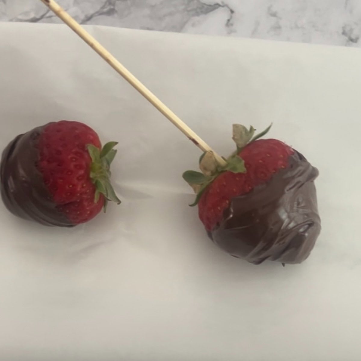 allow chocolate dipped fruit to harden