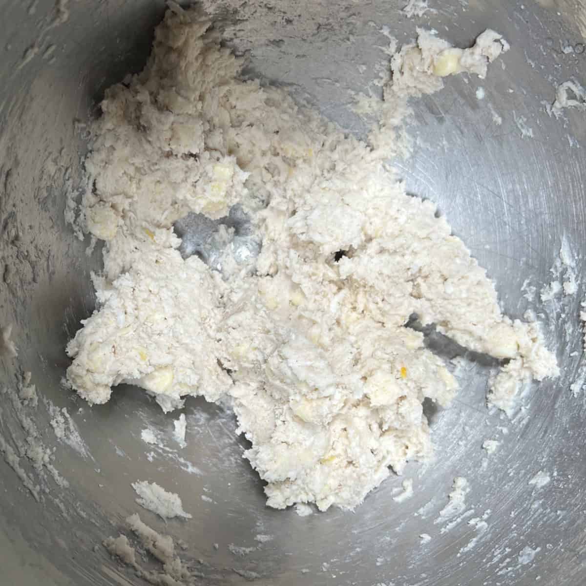 mix lemon coconut cookie dough together 